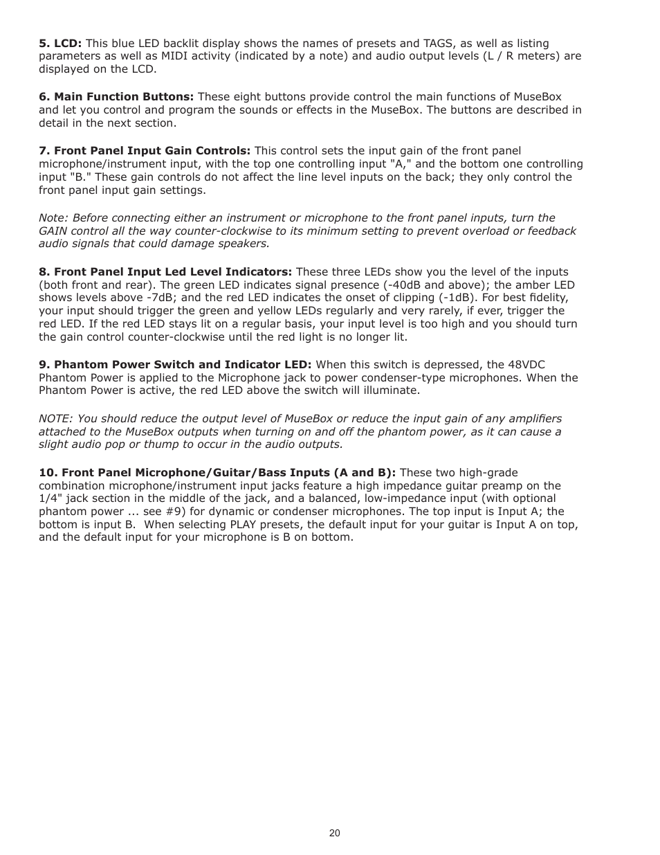 Muse Research Musebox manual v1.0 User Manual | Page 20 / 52