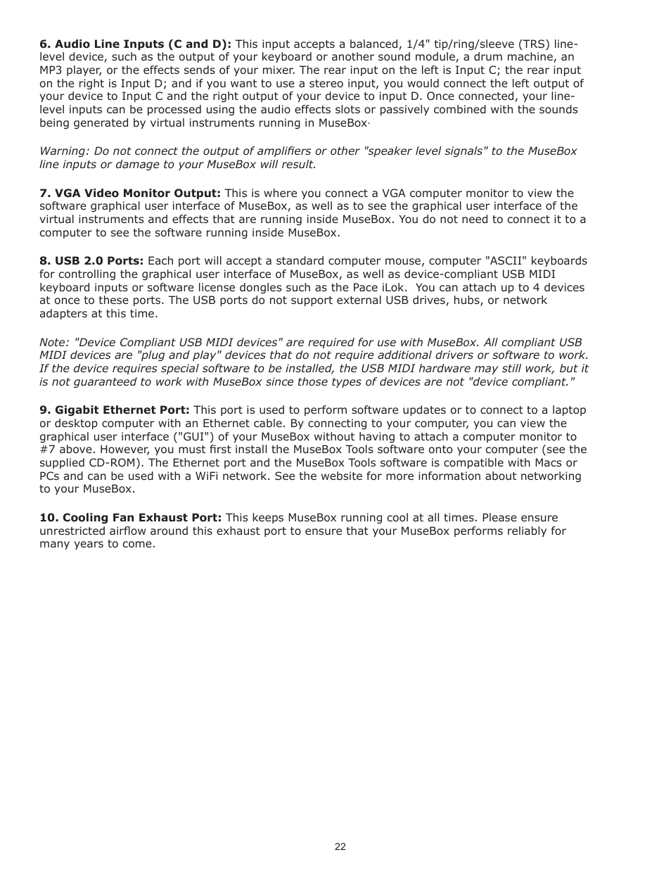 Muse Research Musebox manual v1.0 User Manual | Page 22 / 52