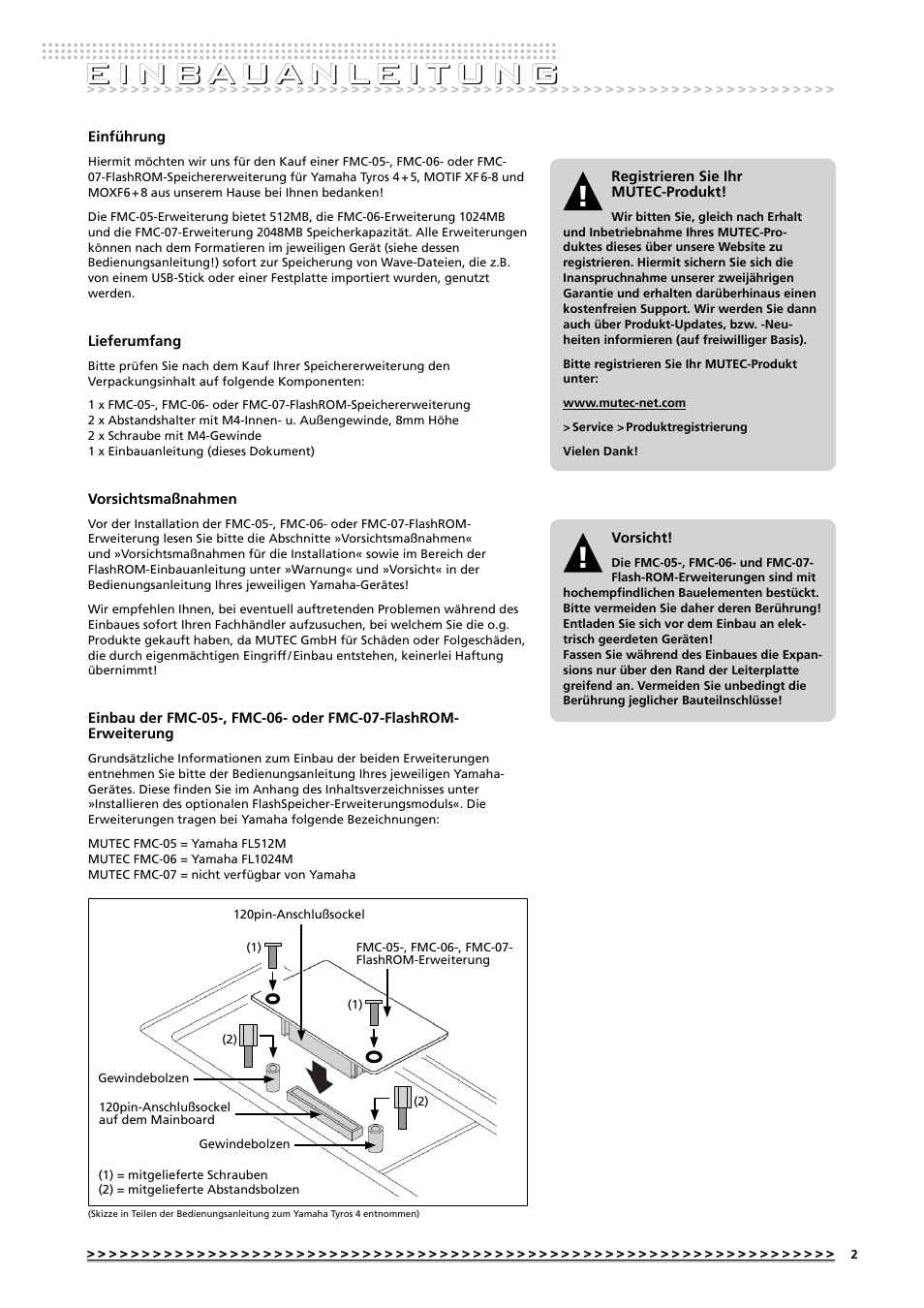 MUTEC FMC-7 User Manual | Page 2 / 6