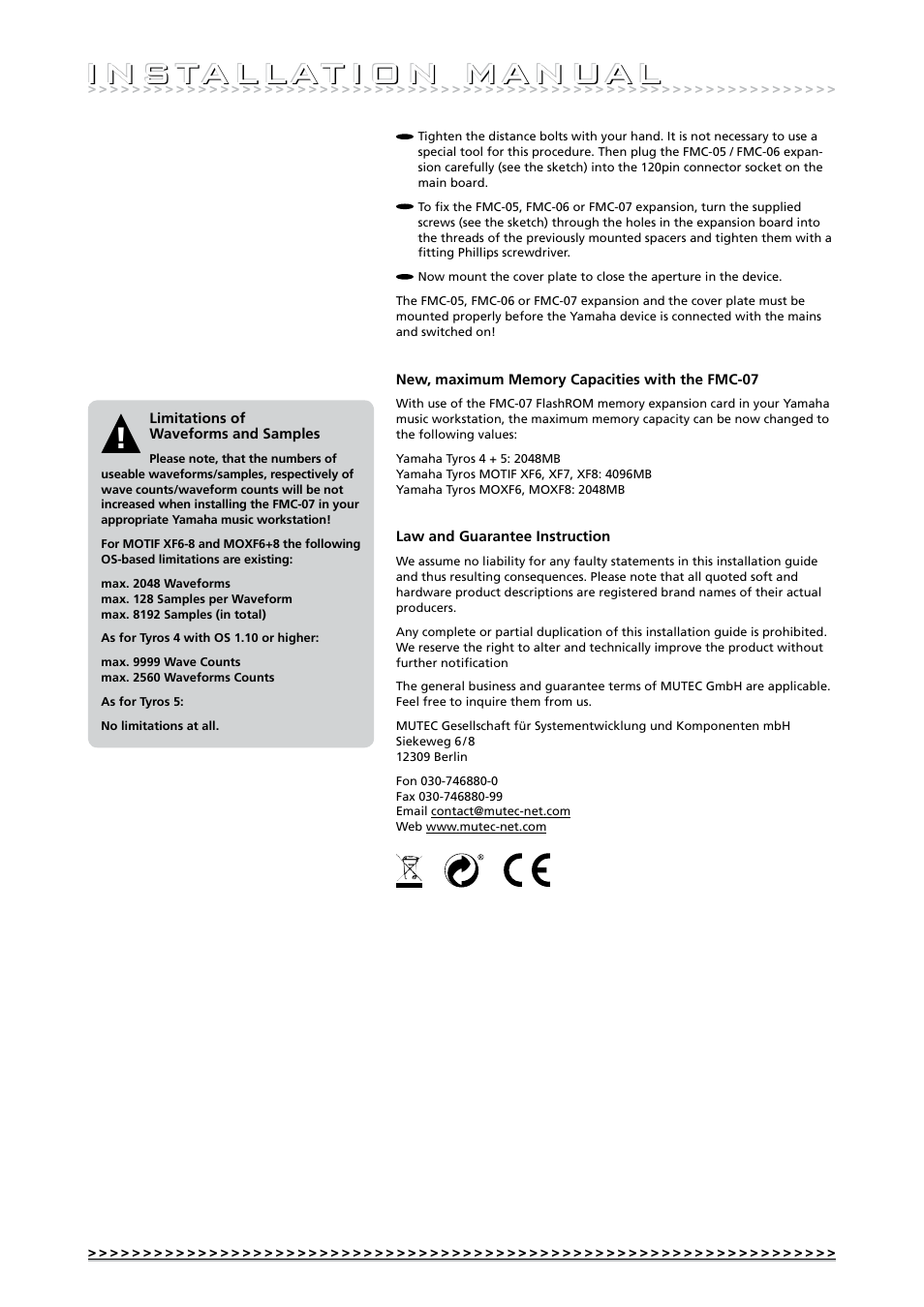 MUTEC FMC-7 User Manual | Page 5 / 6