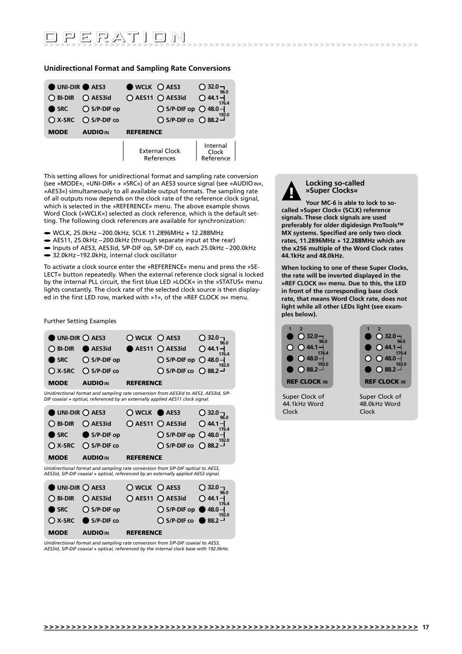 O p e rat i o n | MUTEC MC-6 User Manual | Page 17 / 26