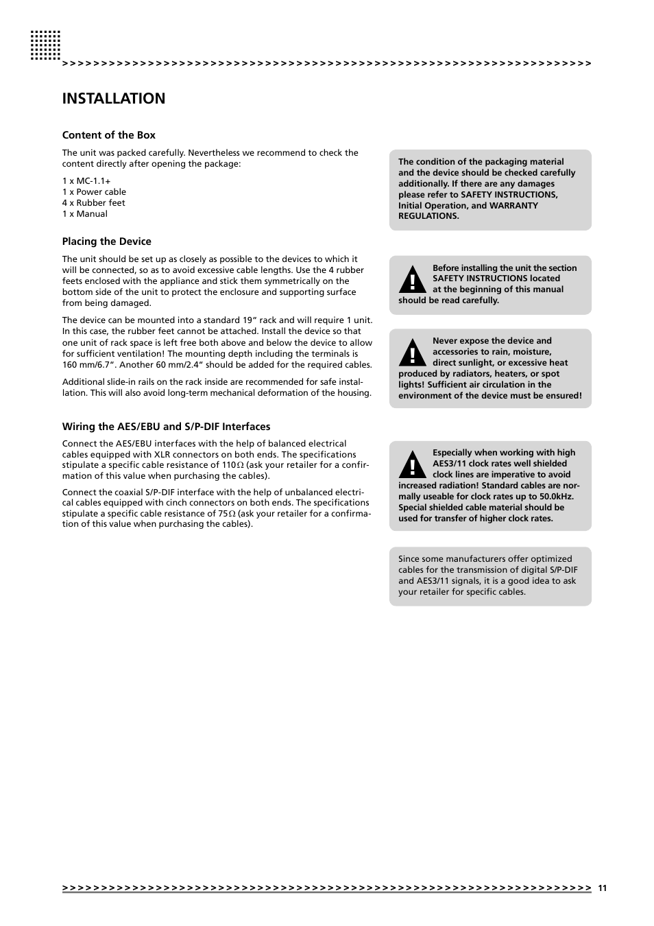 Installation | MUTEC MC-1.1+ User Manual | Page 11 / 22