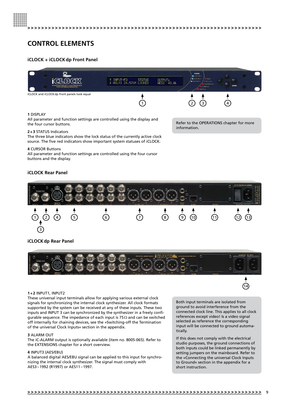 Control elements | MUTEC iClock User Manual | Page 9 / 42
