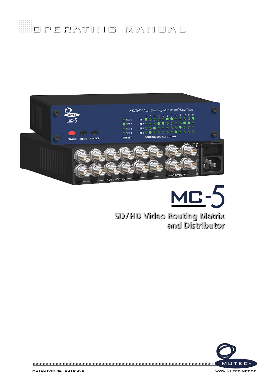 MUTEC MC-5 User Manual | 18 pages