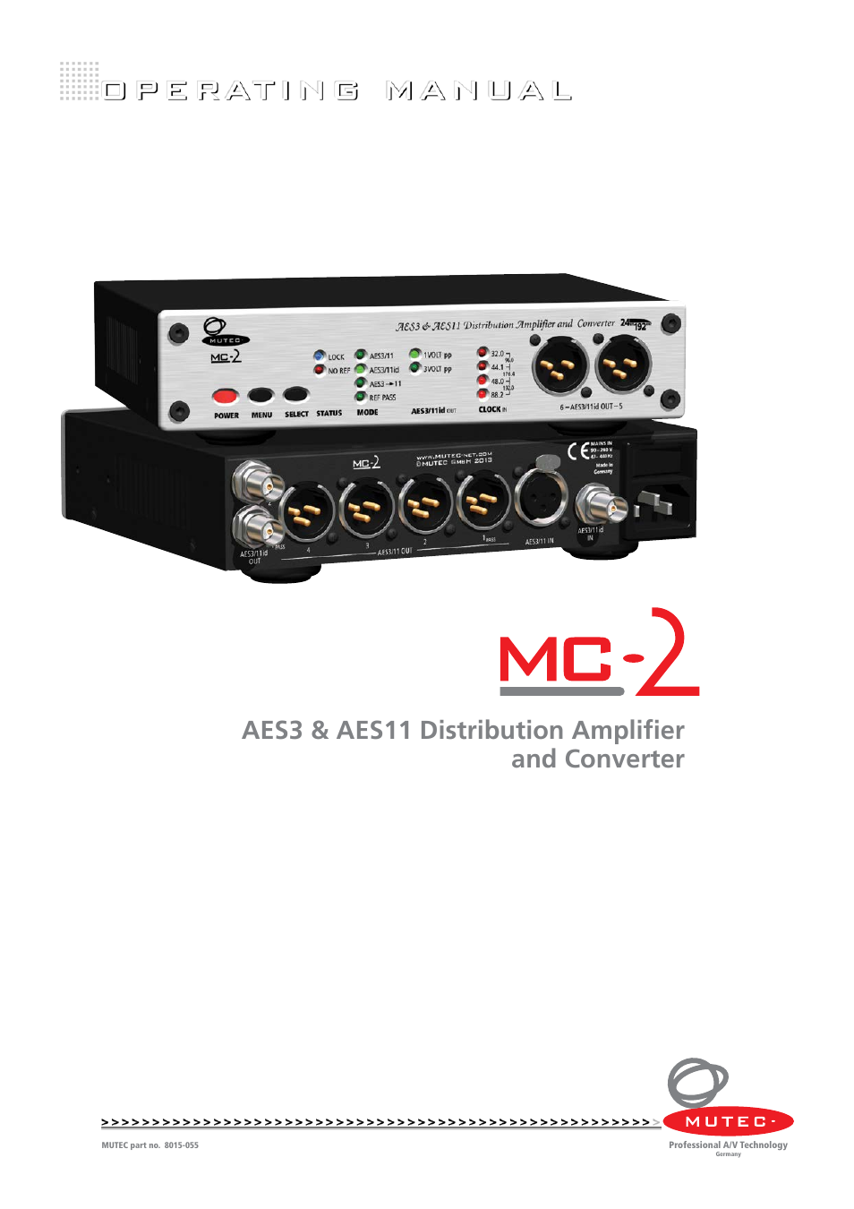 MUTEC MC-2 User Manual | 20 pages