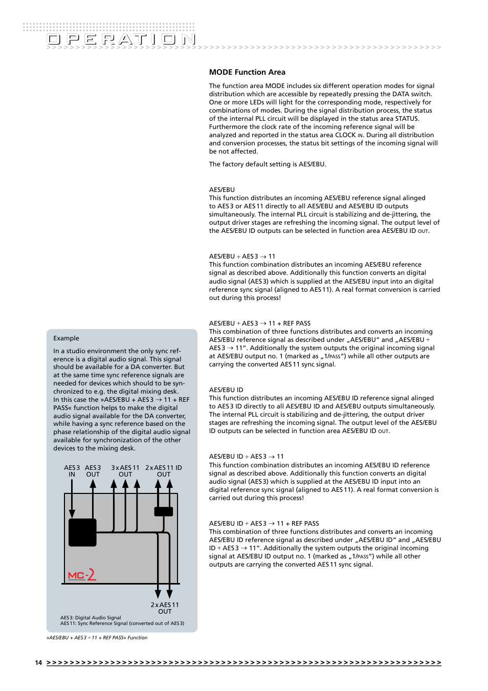 O p e rat i o n | MUTEC MC-2 User Manual | Page 14 / 20