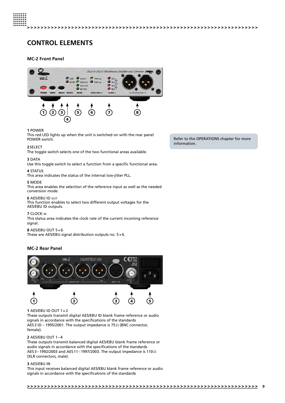 Control elements | MUTEC MC-2 User Manual | Page 9 / 20