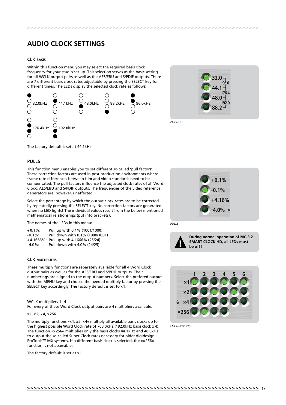 Audio clock settings | MUTEC MC-3.2 Smart Clock HD User Manual | Page 17 / 22