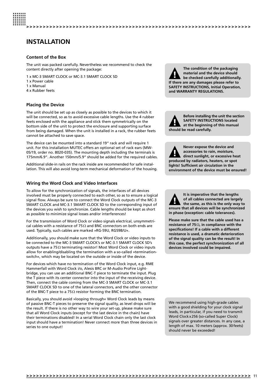 Installation | MUTEC MC-3.1 Smart Clock User Manual | Page 11 / 20