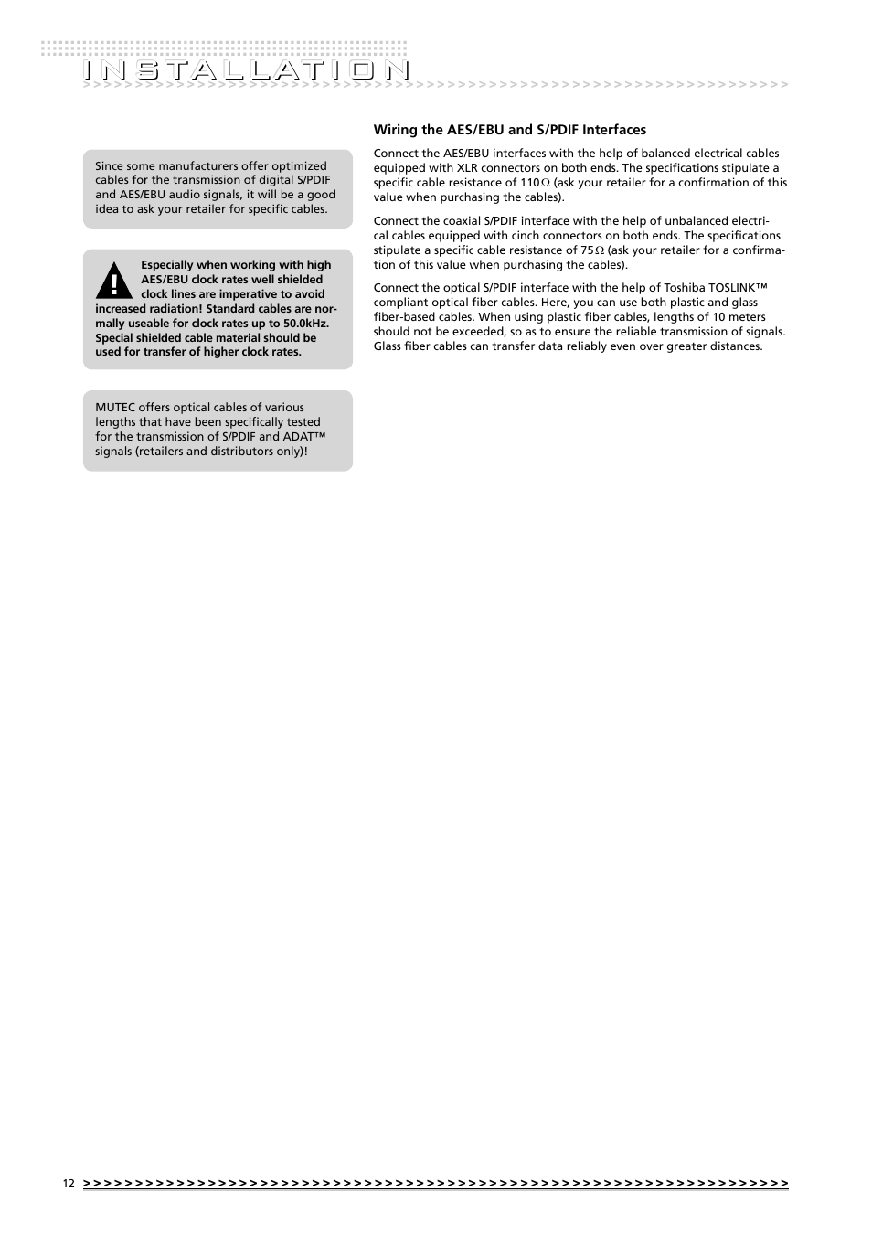I n s tallat i o n | MUTEC MC-3.1 Smart Clock User Manual | Page 12 / 20