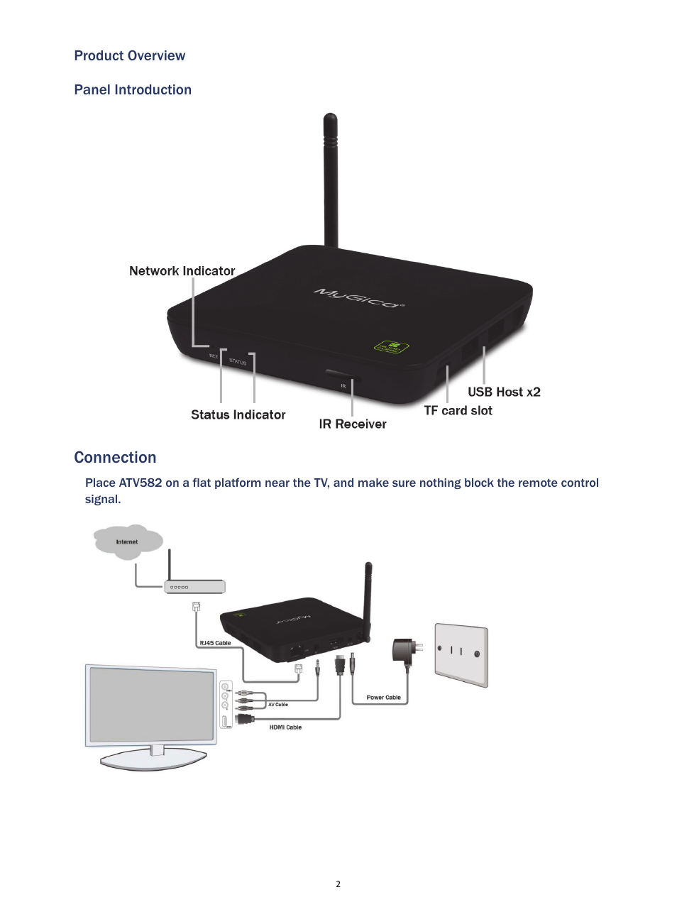 Connection | MyGica ATV582 User Manual | Page 3 / 15