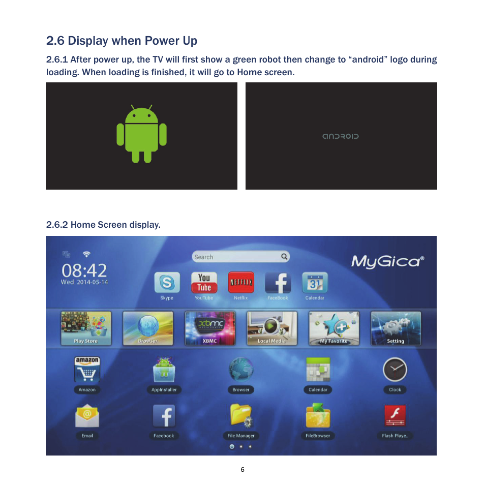 6 display when power up | MyGica ATV400 User Manual | Page 8 / 36