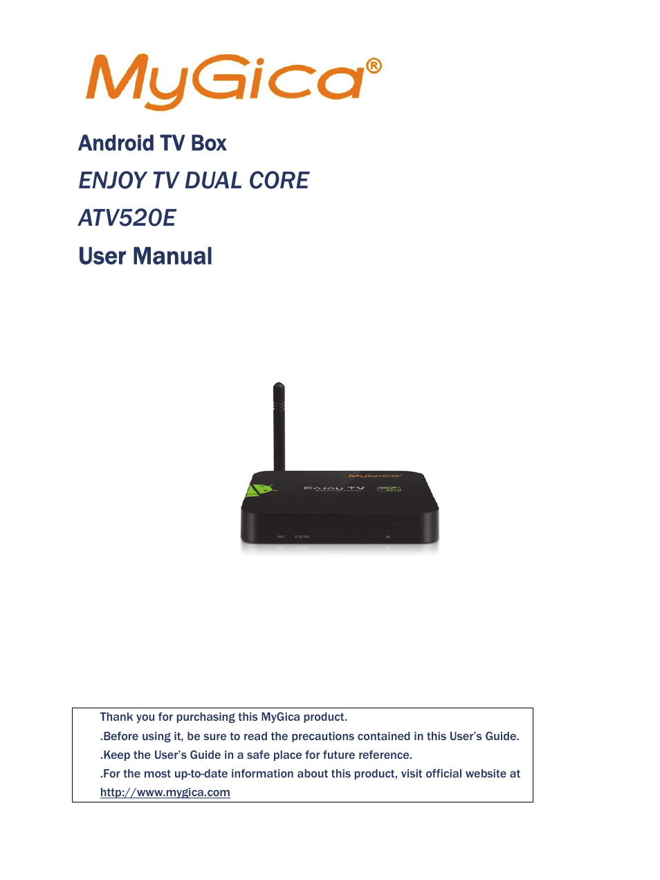 MyGica ATV520E User Manual | 24 pages