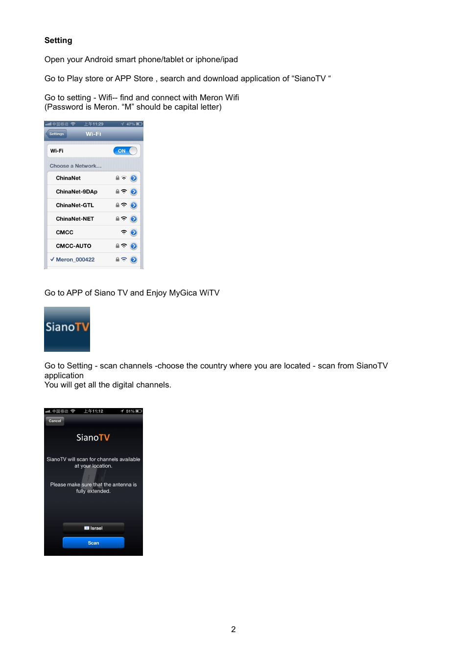 MyGica WiTV User Manual | Page 2 / 4
