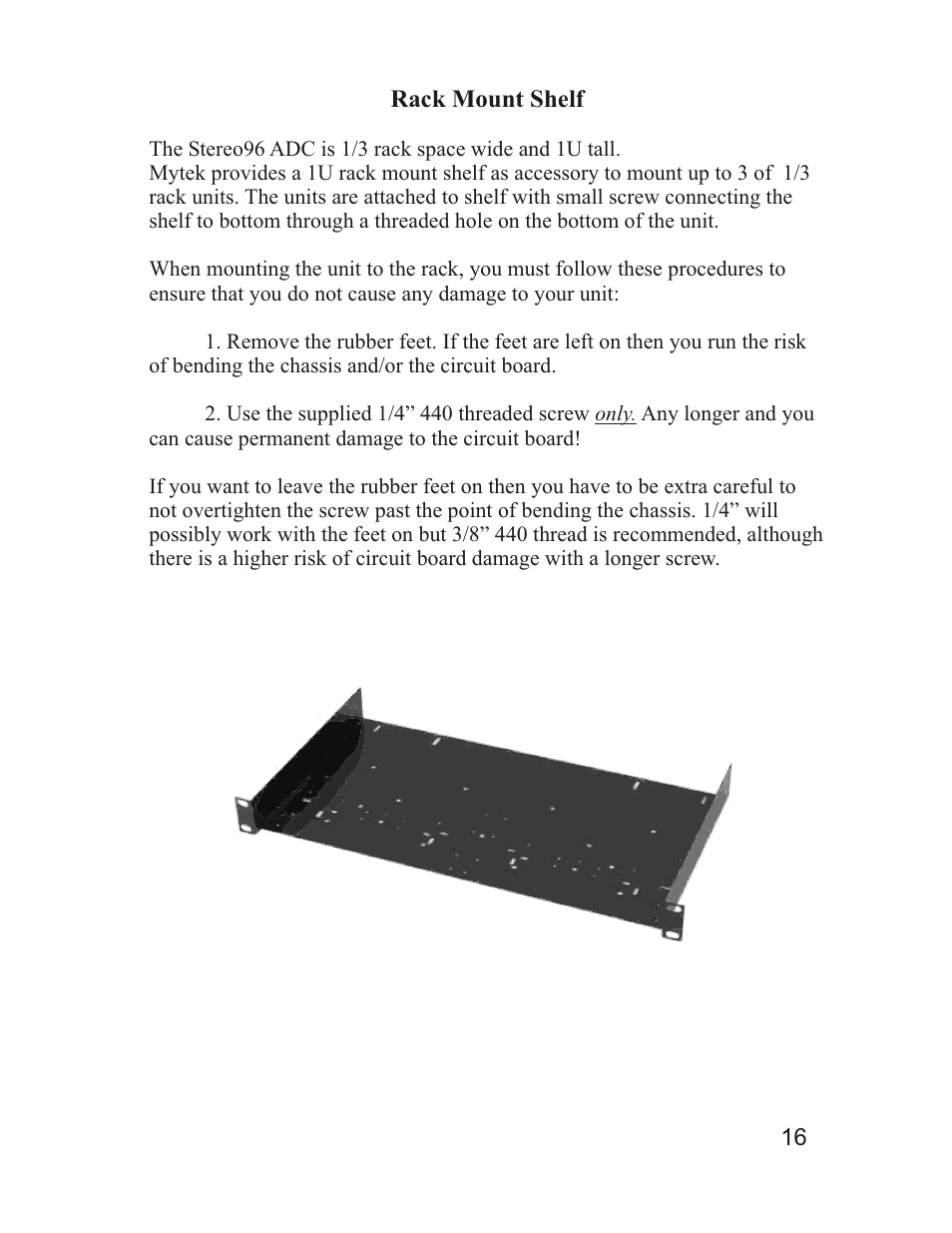 Mytek Digital Stereo 96 ADC (VER.7/sep 2010) User Manual | Page 17 / 20