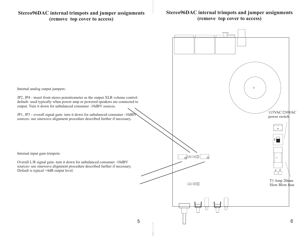 Mytek Digital Stereo 96 DAC (VER.5/jan 2006) User Manual | Page 4 / 8