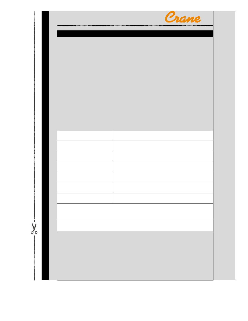 Warranty card | Crane EE-5063 User Manual | Page 15 / 15