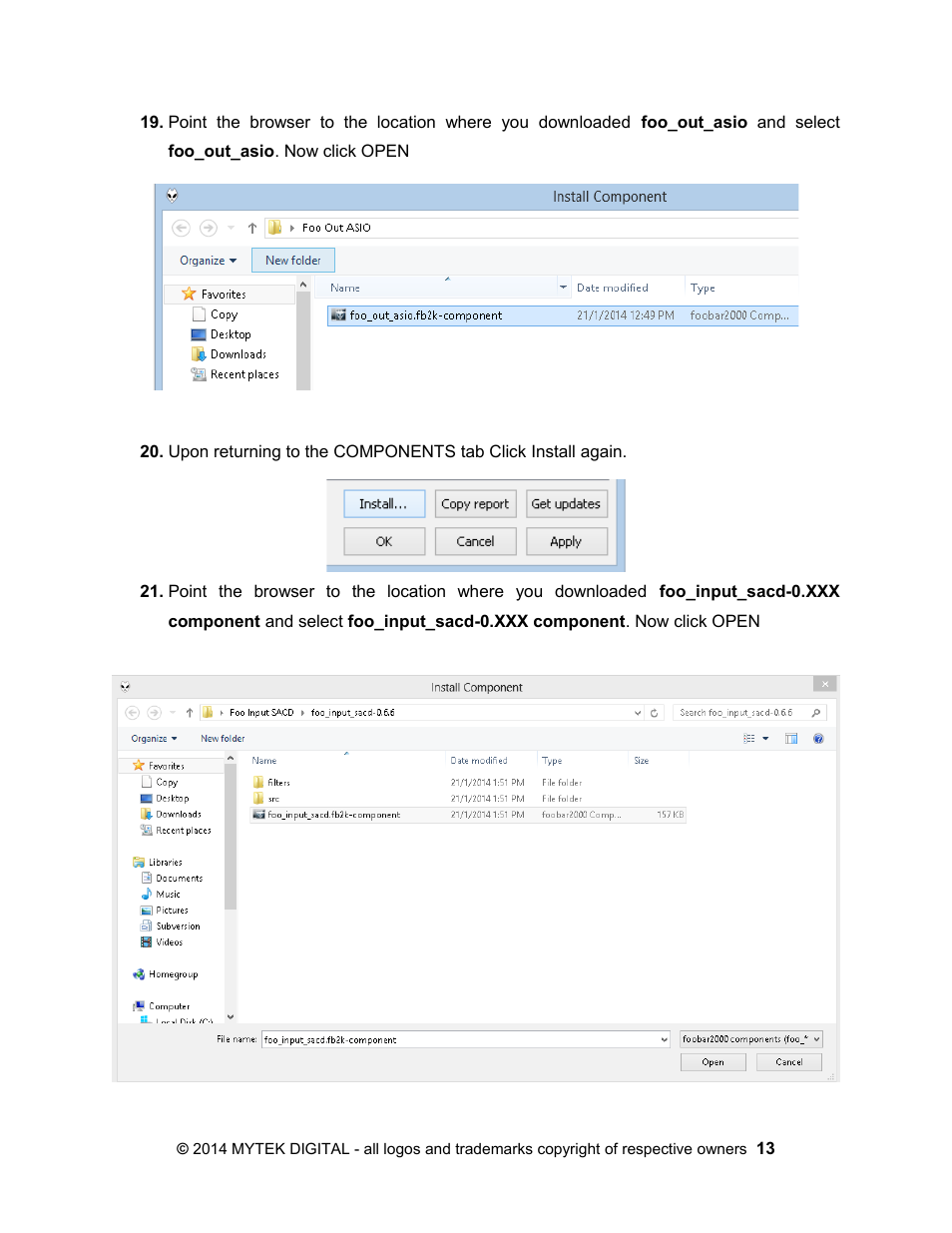 Mytek Digital Stereo 192- DSD DAC Software (v.2) User Manual | Page 13 / 78