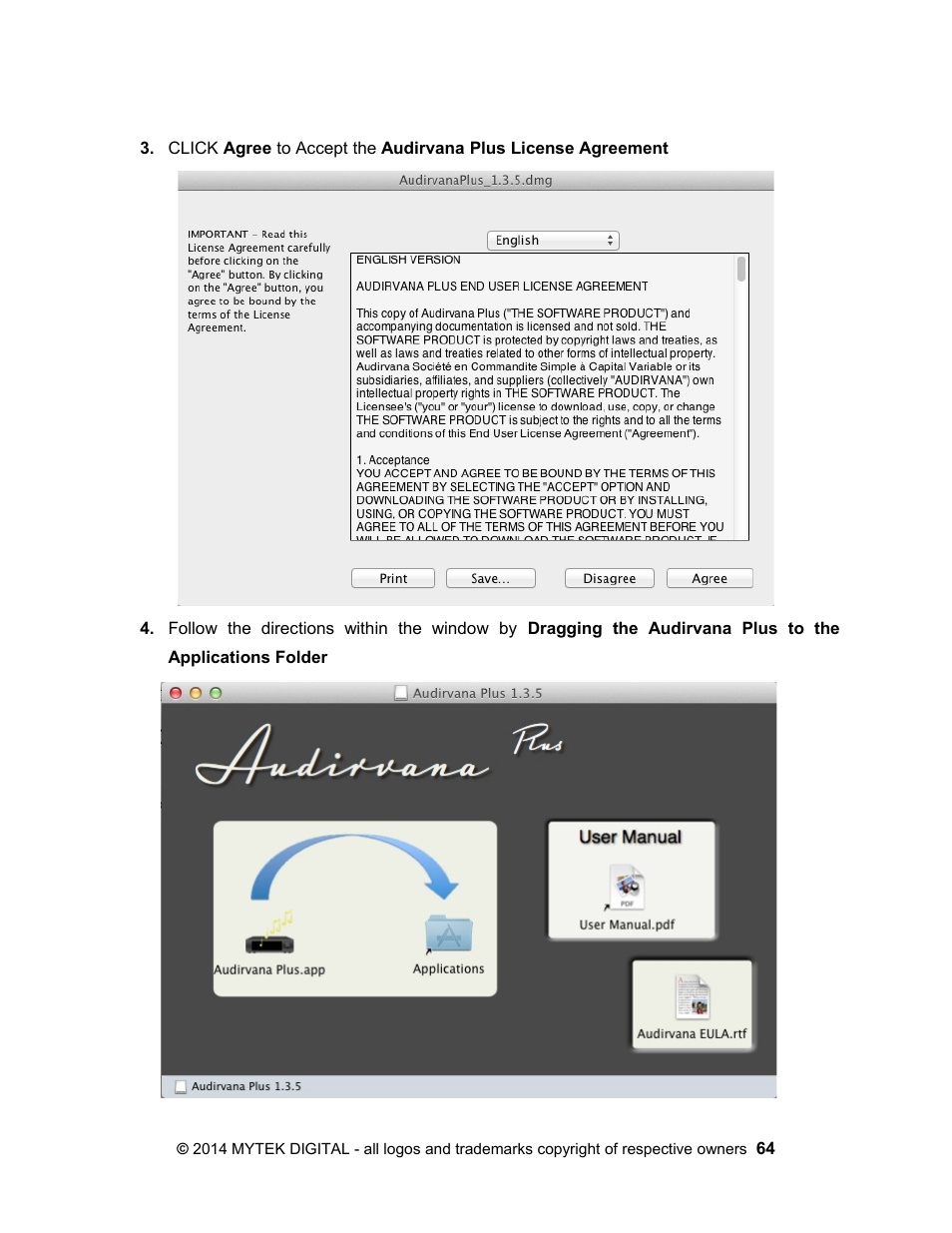 Mytek Digital Stereo 192- DSD DAC Software (v.2) User Manual | Page 64 / 78