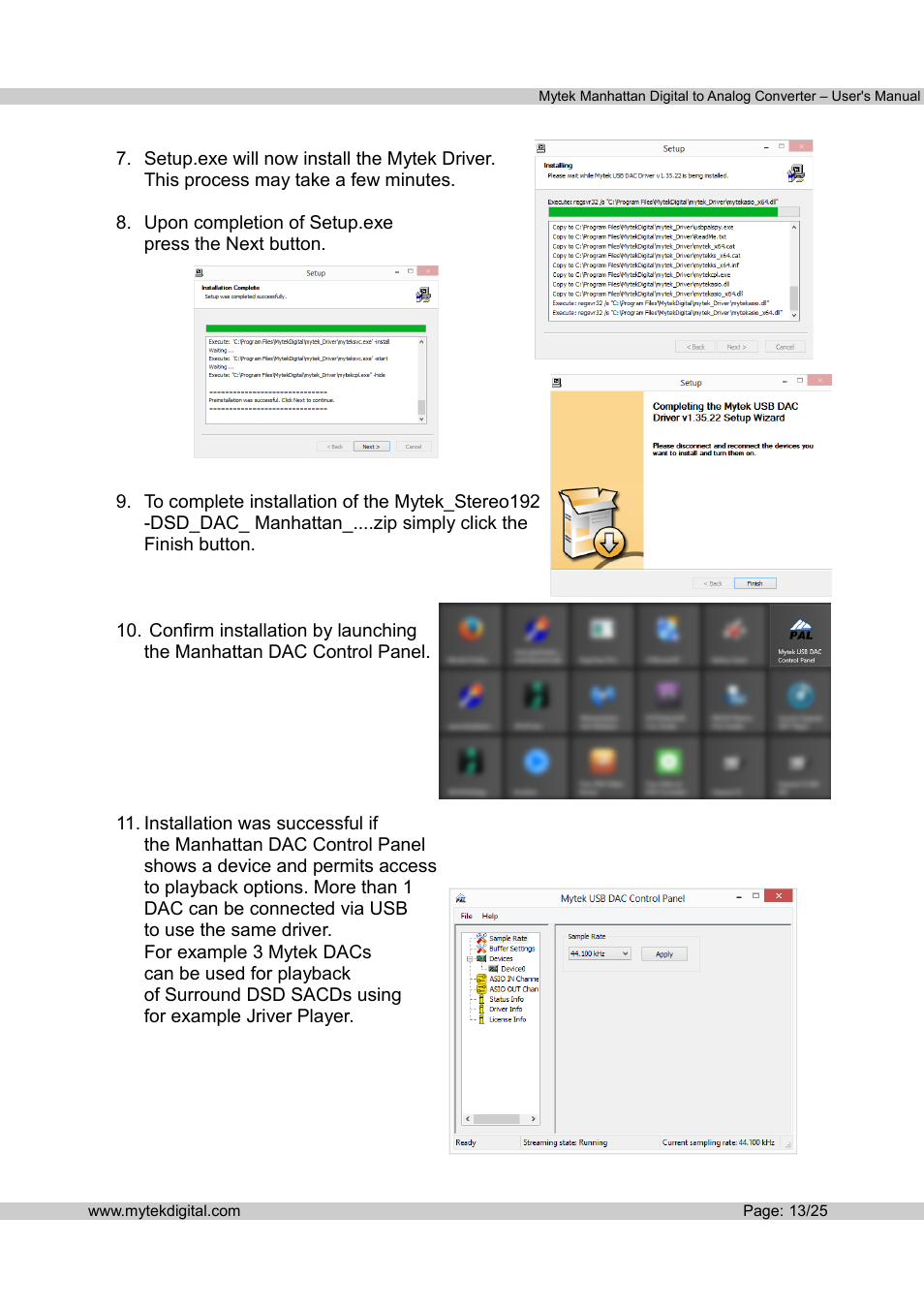 Mytek Digital Manhattan DAC (v.1.3) User Manual | Page 14 / 26
