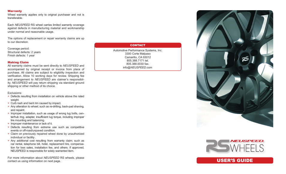 User’s guide | Neu-F 880501B User Manual | Page 2 / 2