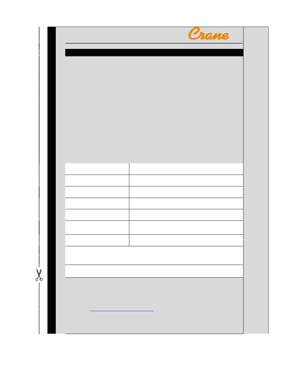 Warranty card | Crane EE-5058 User Manual | Page 15 / 17