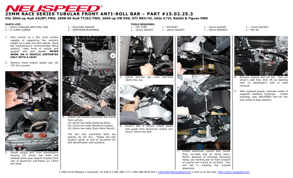 Neuspeed 15.02.25.3 User Manual | 2 pages