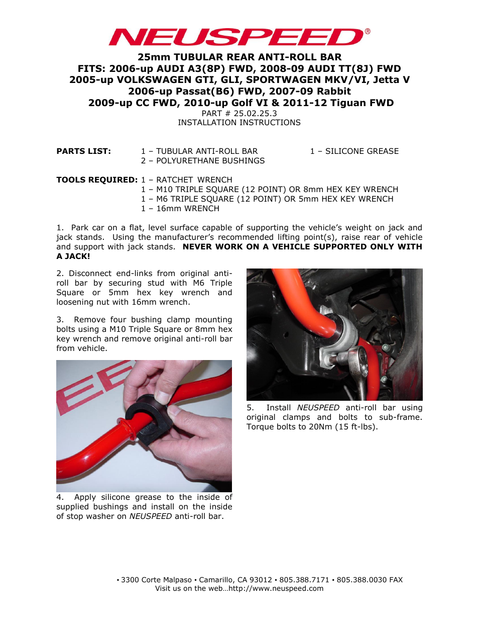 Neuspeed 25.02.25.3 User Manual | 2 pages
