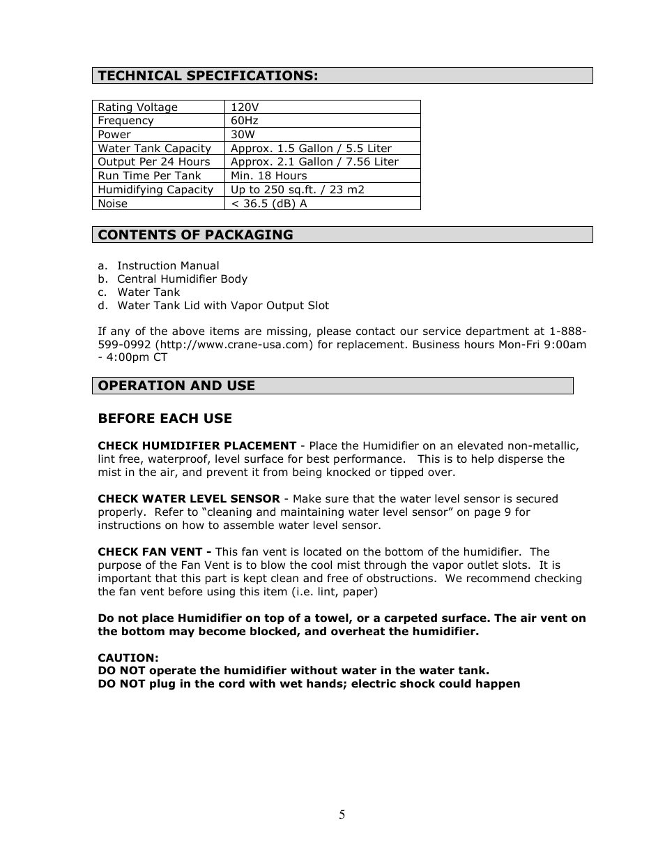 Crane EE-864 User Manual | Page 6 / 14