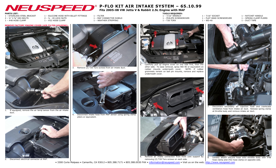 Neuspeed 65.10.99 User Manual | 3 pages