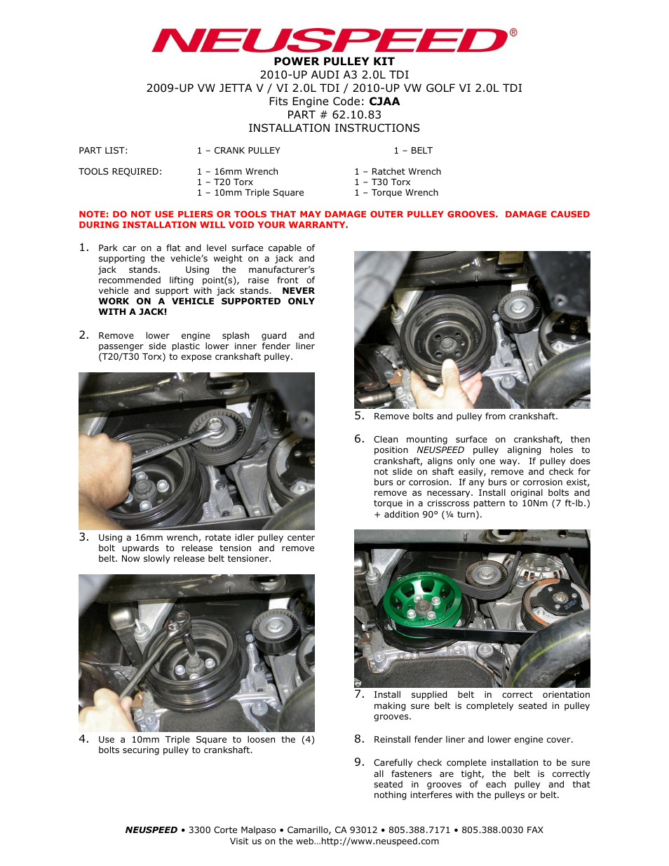 Neuspeed 62.10.83 User Manual | 1 page