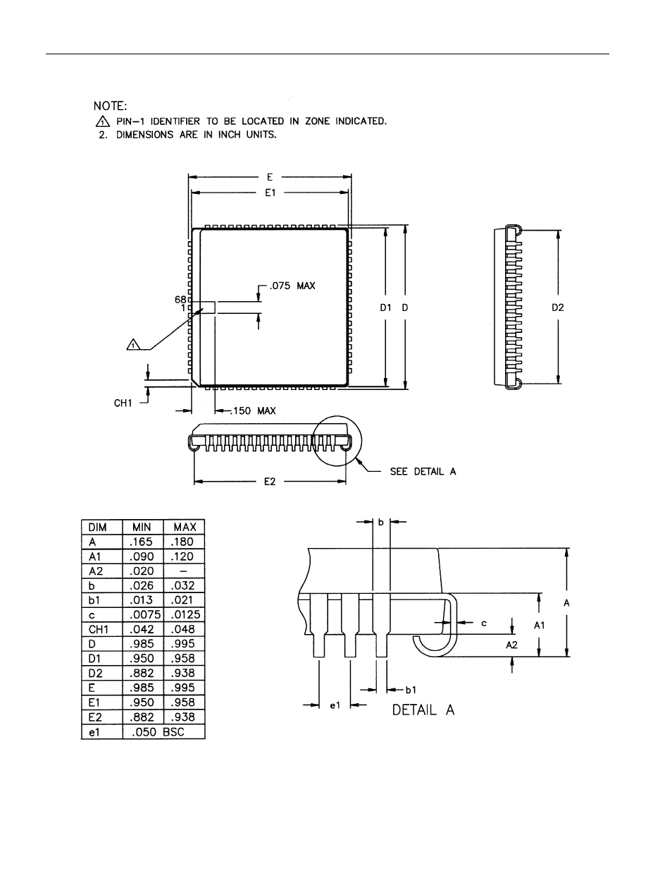 Pin plcc | Maxim Integrated DS80C390 User Manual | Page 56 / 58