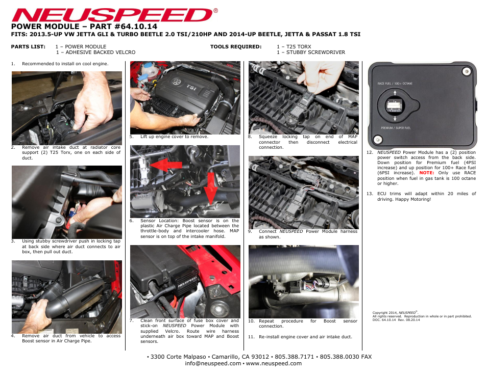 Neuspeed 64.10.14 User Manual | 1 page