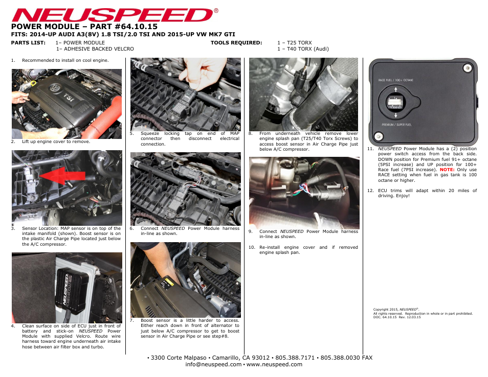 Neuspeed 64.10.15 User Manual | 1 page