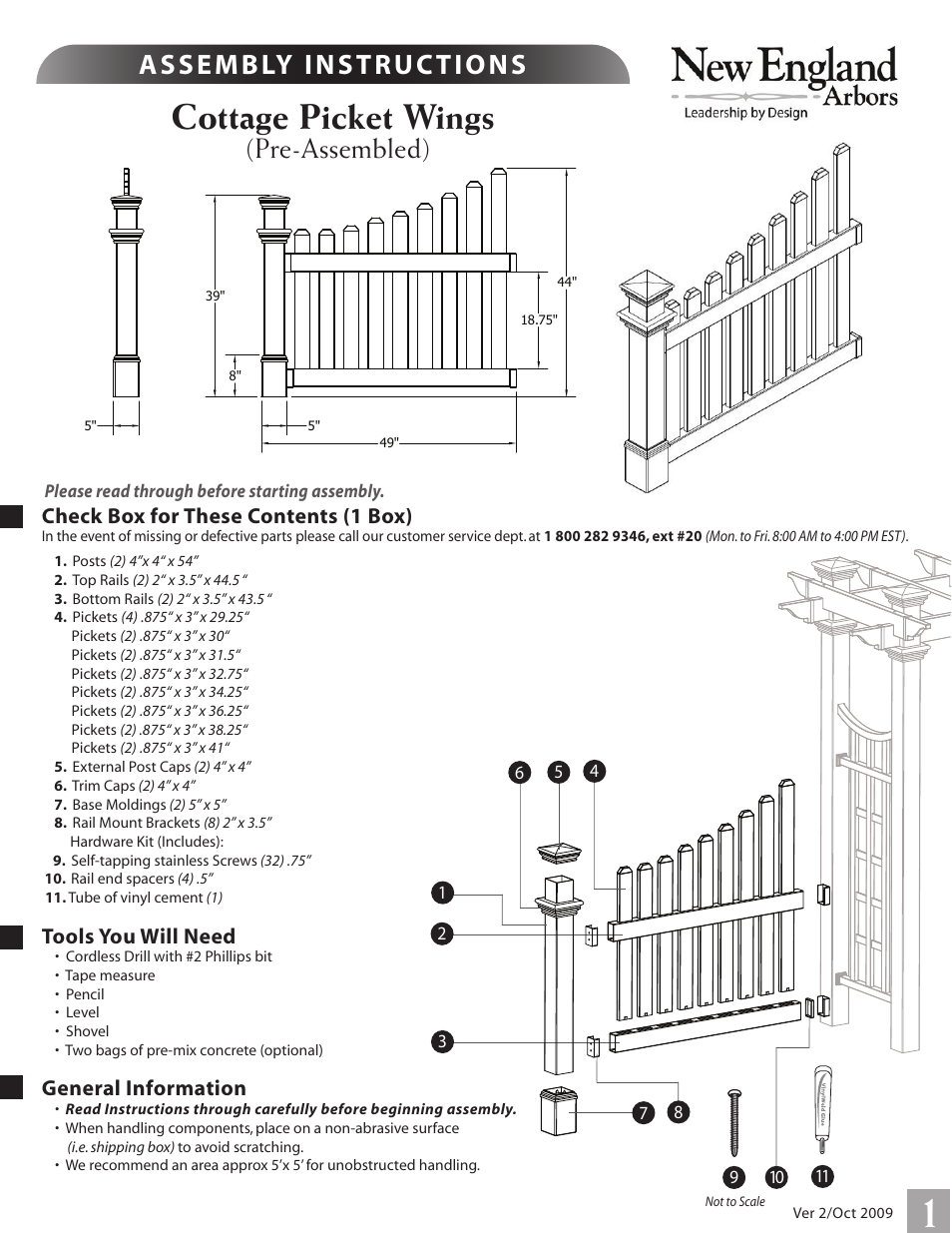 New England Arbors VA74338 User Manual | 5 pages