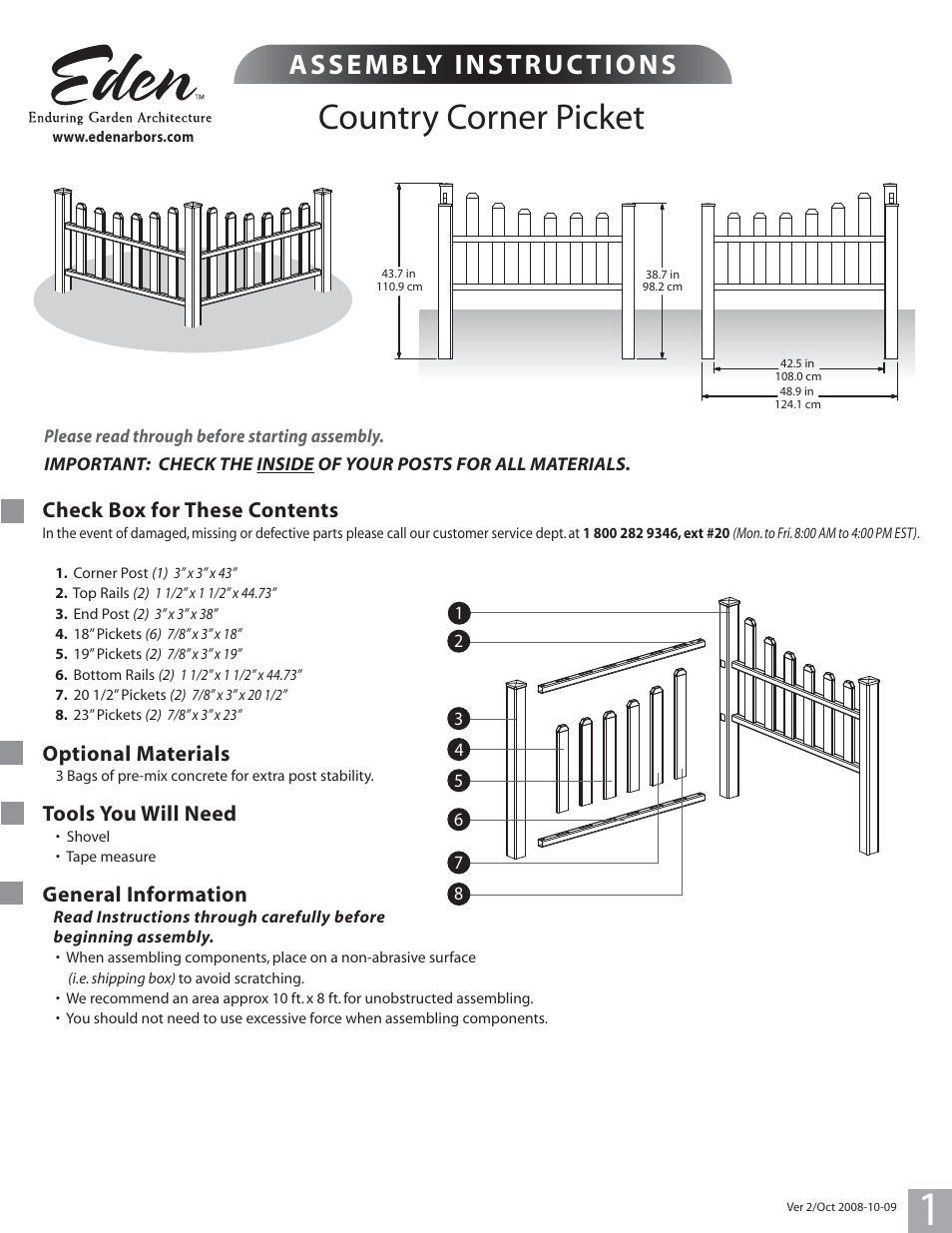 New England Arbors VA20234 User Manual | 2 pages