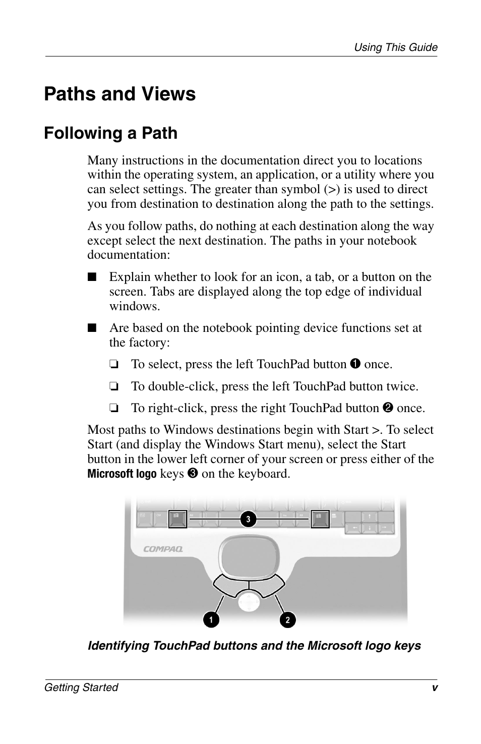 Paths and views, Following a path | Compaq Notebook Series User Manual | Page 5 / 56