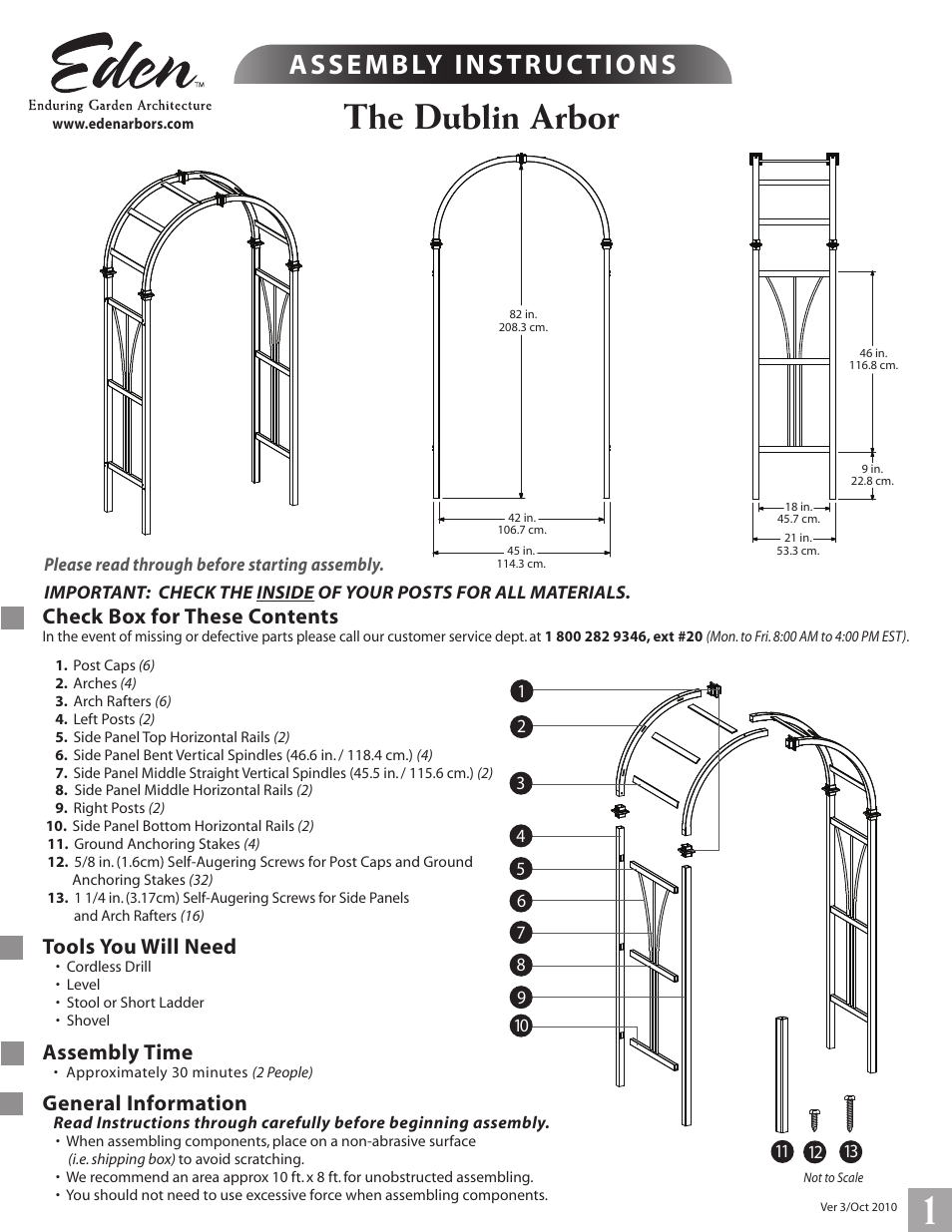 New England Arbors VA68101 User Manual | 4 pages