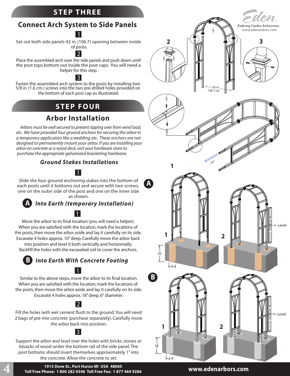 New England Arbors VA68101 User Manual | Page 4 / 4