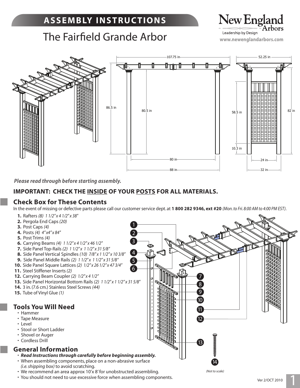 New England Arbors VA84231 User Manual | 6 pages