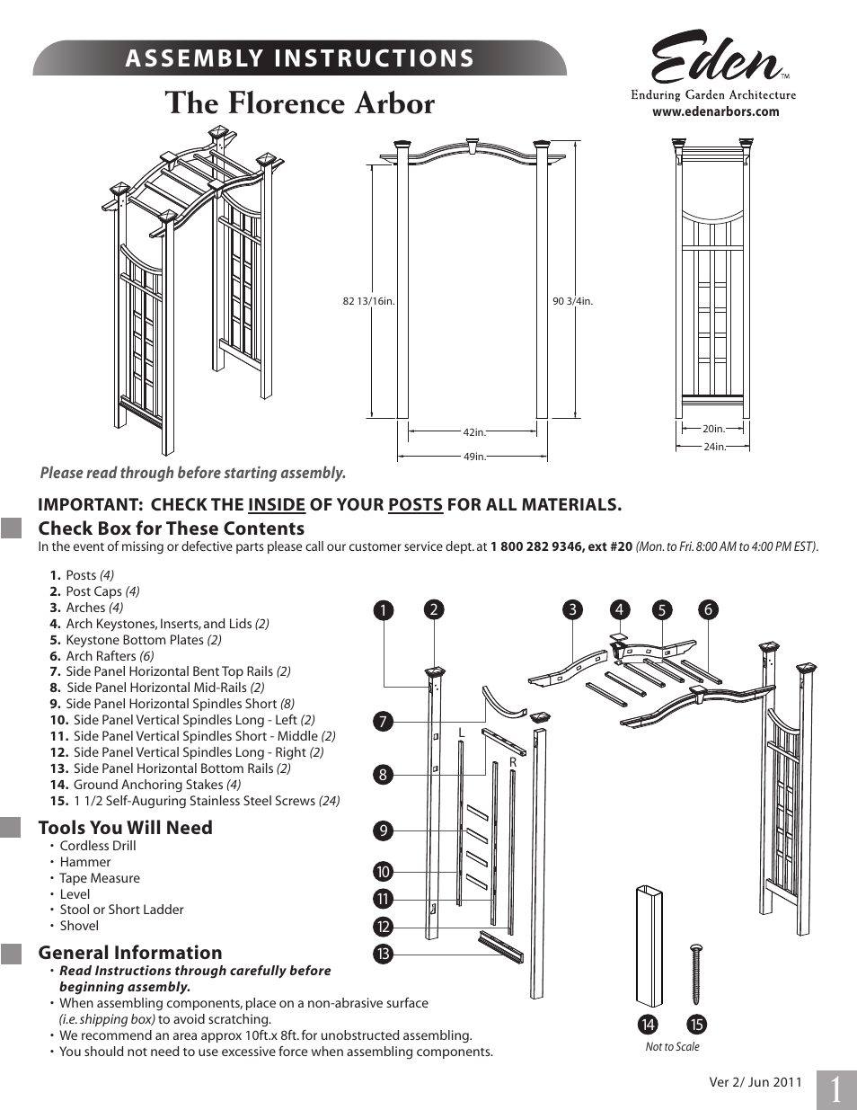 New England Arbors VA68133 User Manual | 4 pages