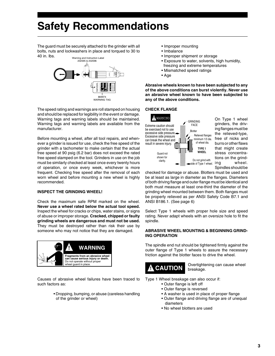 Safety recommendations, Caution, Warning | Cooper Bussmann Cleco 15G Series User Manual | Page 3 / 12