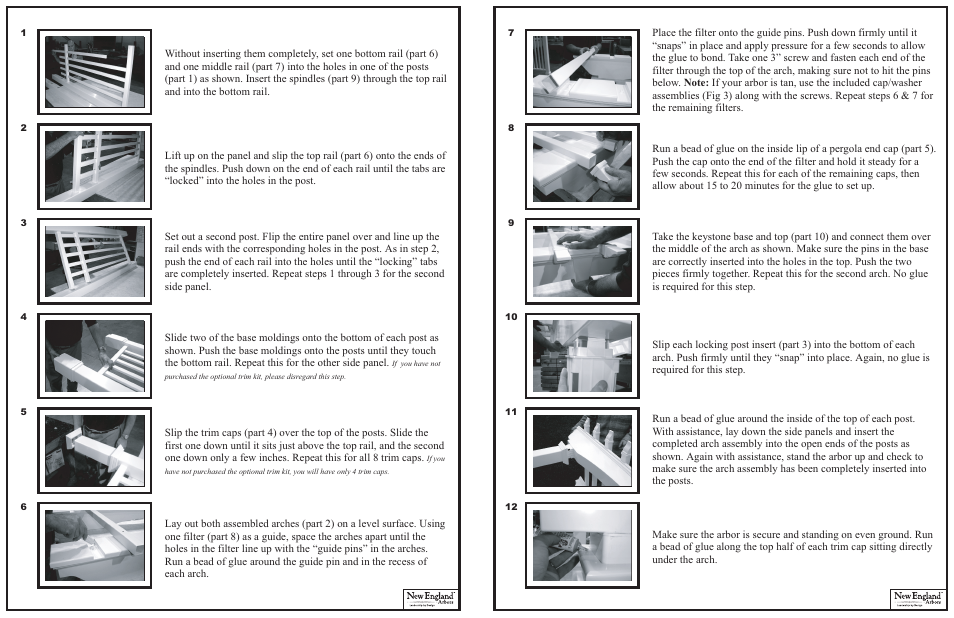 New England Arbors VA84027 User Manual | Page 2 / 2