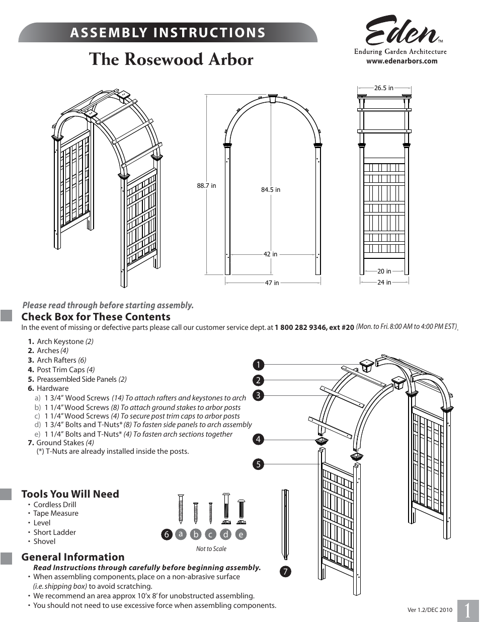 New England Arbors VA68894 User Manual | 4 pages