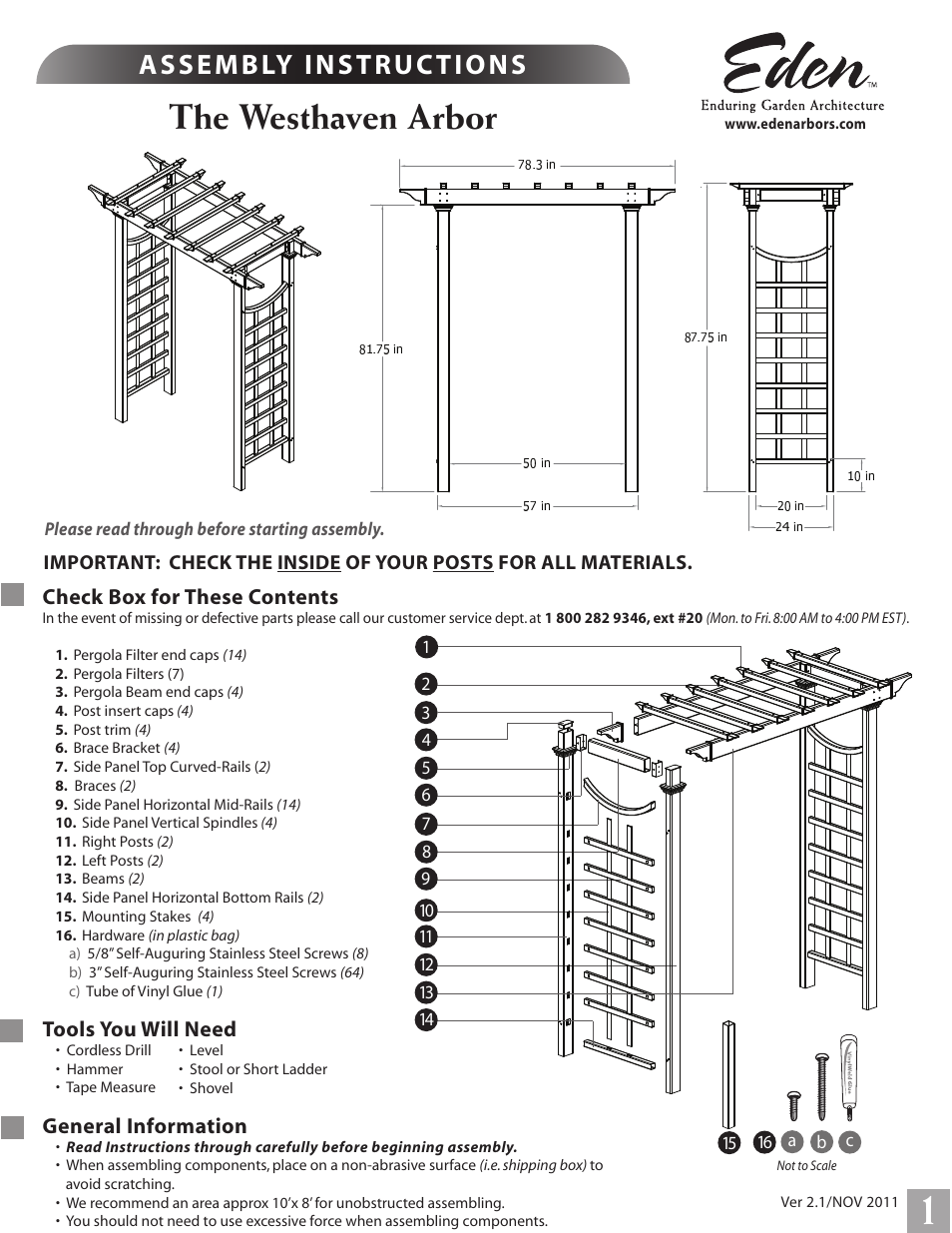 New England Arbors VA68233 User Manual | 5 pages