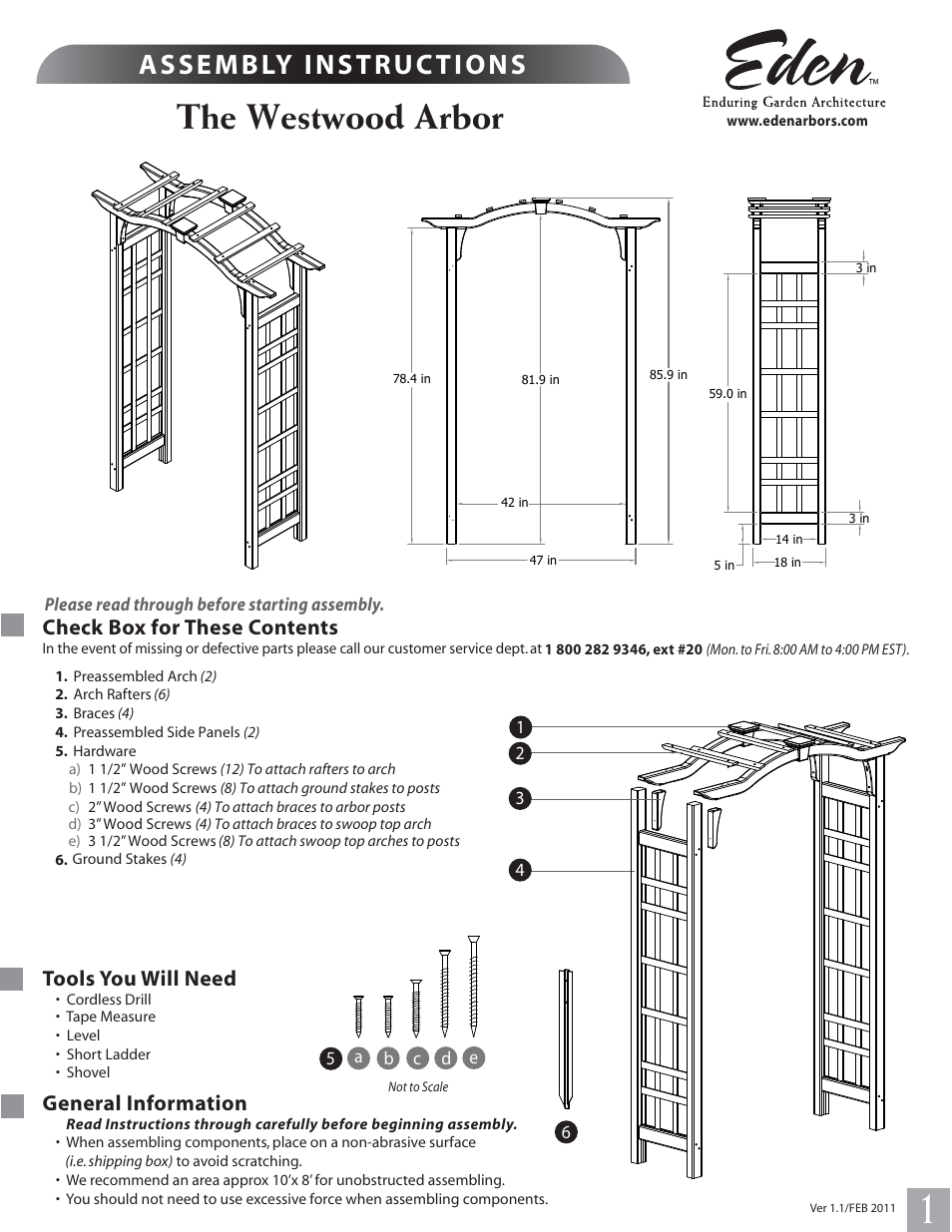 New England Arbors VA68890 User Manual | 3 pages