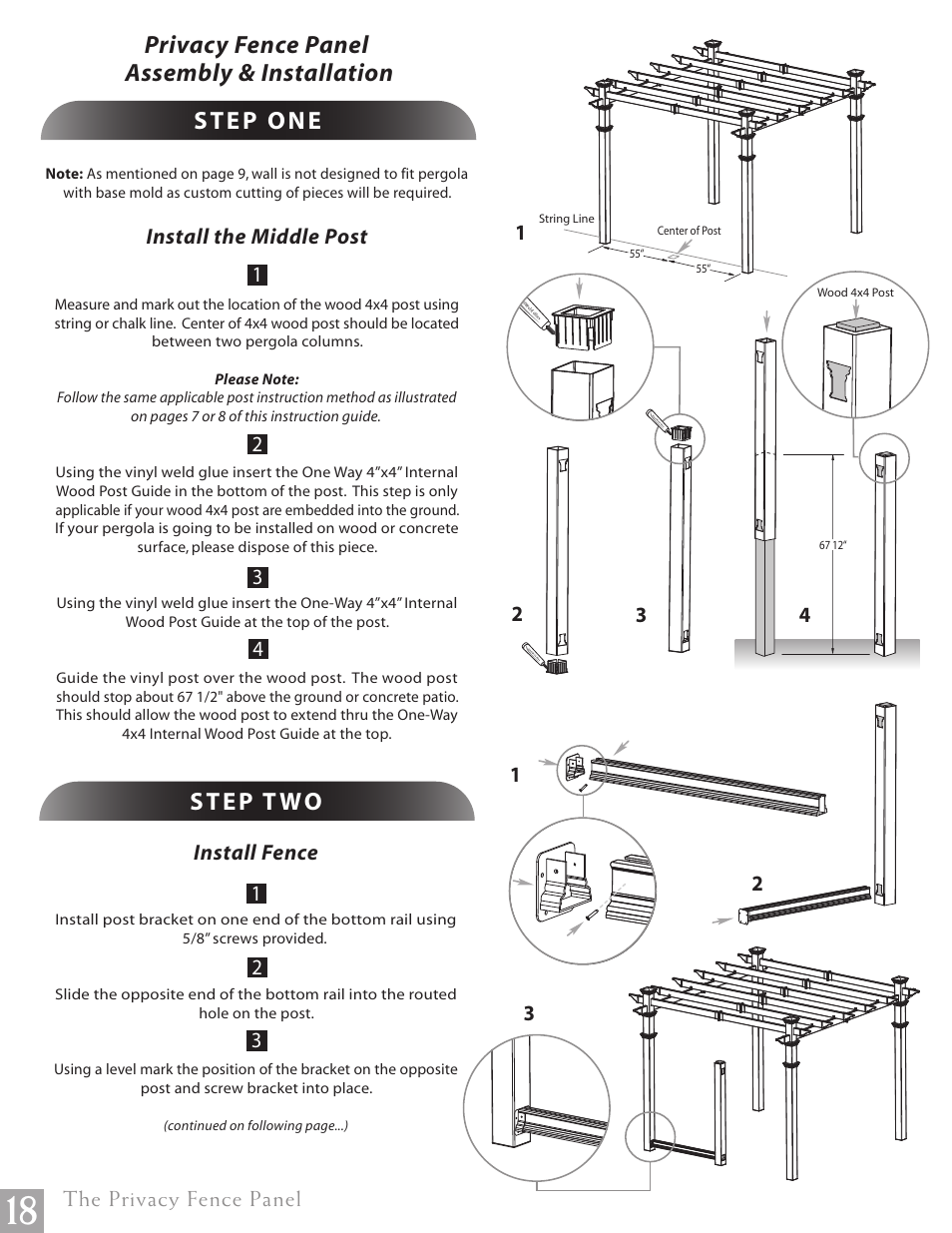 Flat top pergola pg18 | New England Arbors VA84045 User Manual | Page 18 / 19