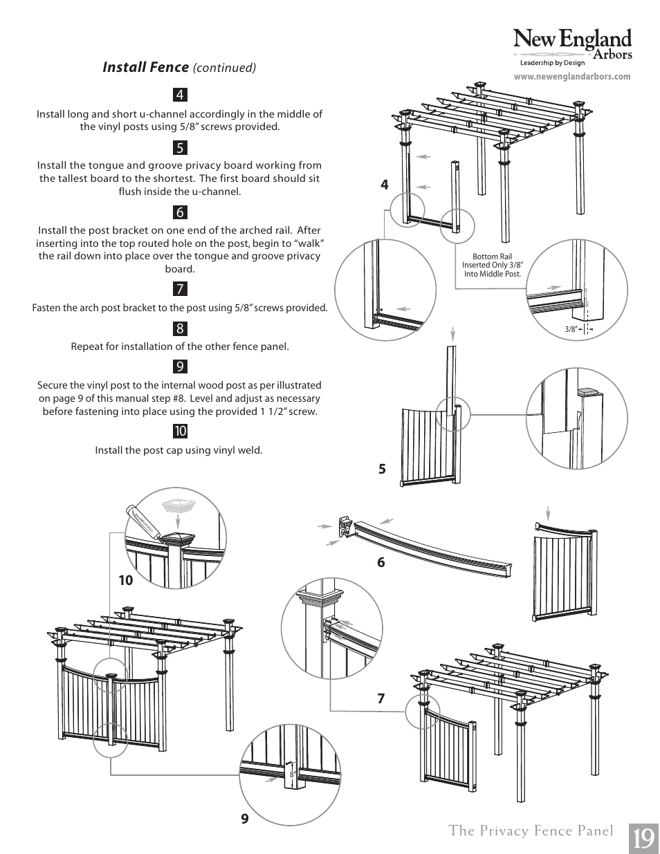 Flat top pergola pg19 | New England Arbors VA84045 User Manual | Page 19 / 19