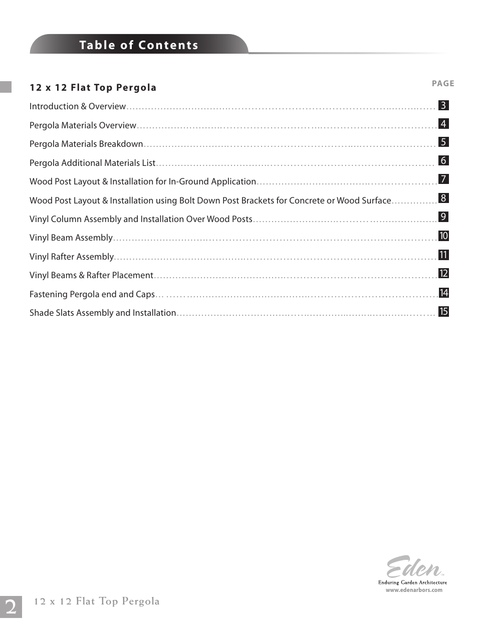 New England Arbors VA42044 User Manual | Page 2 / 15