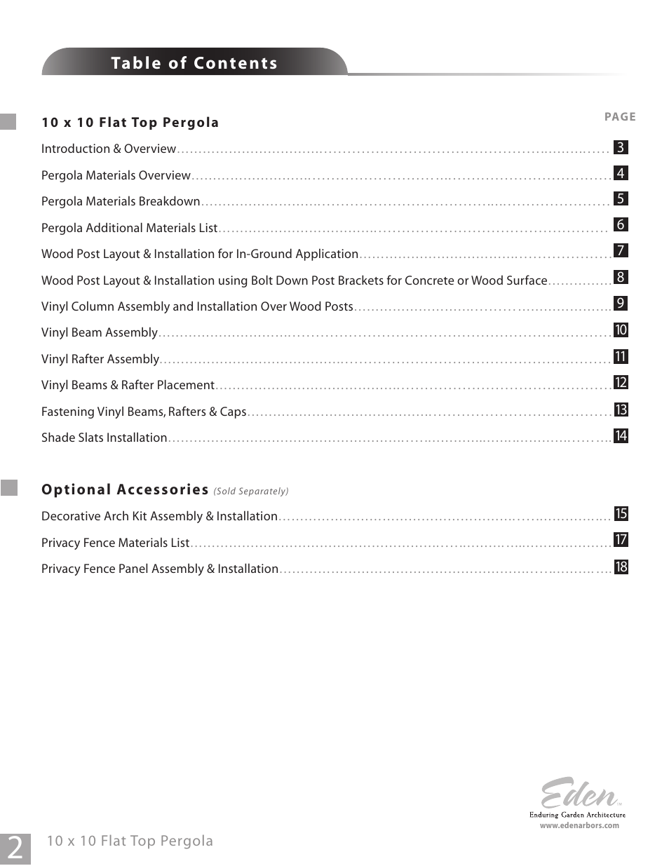 New England Arbors VA42037 User Manual | Page 2 / 19